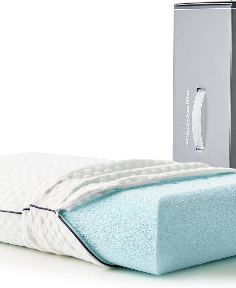 Weekender Cooling Gel Memory Foam Pillow for Sleeping – King Size, Ventilated Cooling Pillow for Side & Back Sleepers, Neck & Shoulder Support, Medium Firm, Washable Cover